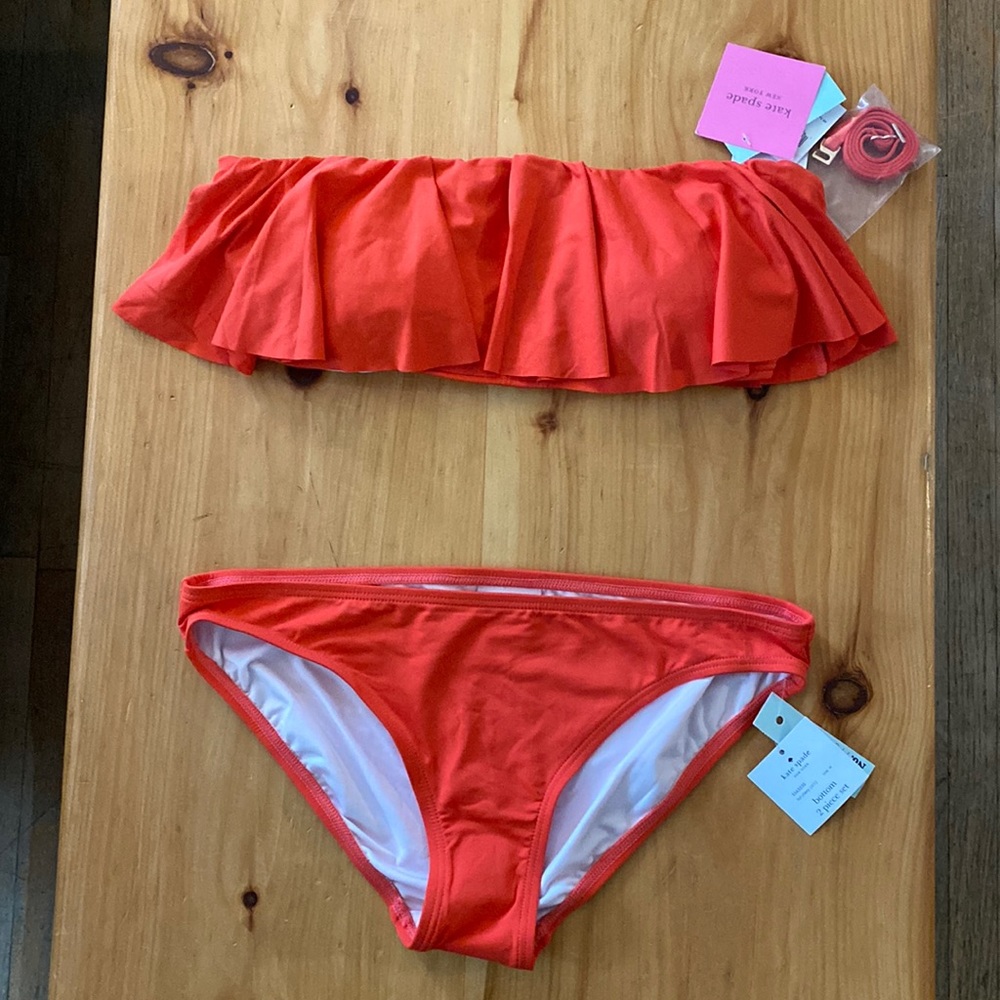 SALE! ♠️NWT: KATE SPADE✨ Ruffle Bandeau Bikini Set - Size Medium